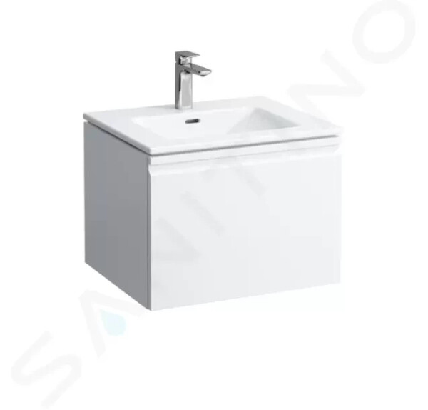 Laufen - Pro S Skříňka s umyvadlem, 600x500x460 mm, 1 zásuvka, lesklá bílá H8609624751041