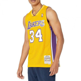 Mitchell & Ness pánský dres Los Angeles Lakers NBA Swingman Home Jersey Lakers 99 Shaquille O`Neal SMJYGS18179-LALLTGD99SON s