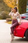 Sexy kožené kalhoty 2348 - Koucla 44 zelená