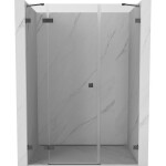 MEXEN/S - Lunar sprchové dveře křídlové levé 155, transparent, grafit metal 834S-155-050-95-00-L