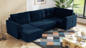 FRONTI Sedací souprava RUTAR modrá - DREAM VELVET 202.24