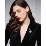 Exkluzivní perlová brož Swarovski Elements Rachel, Žlutá