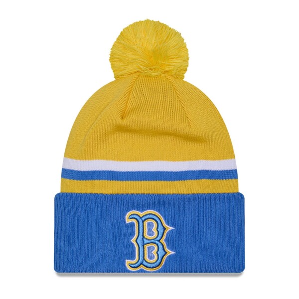 New Era Pánská zimní čepice Boston Red Sox MLB Authentic City Connect - Modrá a žlutá