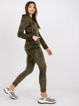 Khaki velurový set s mikinou Ilaria velikost: S