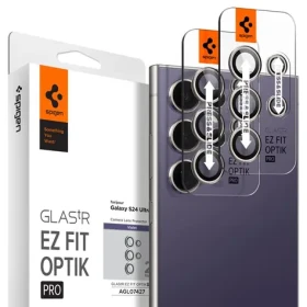 Spigen Glass tR EZ Fit Optik Pro ochranné sklo na fotoaparát pro Samsung Galaxy S24 Ultra fialová 2ks (AGL07427)
