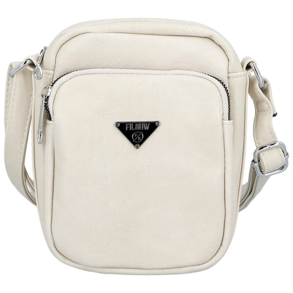 Trendy dámská koženková crossbody Denny, krémová