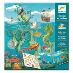 Djeco Djeco, DJ08953, opakovaně snímatelné samolepky s panoramatickými obrázky, Podmořské dobrodružství, 52 ks