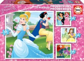 EDUCA Puzzle Disney princezny 4v1