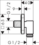 HANSGROHE - FixFit Fine Q Nástěnné kolínko, chrom 28884000