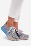 Dámské Kožené Polobotky Sneaker na Platformě Maciejka 06776A-06 Modré 37