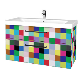 Dřevojas - Umyvadlová skříňka Q MAX SZZ2 105 - Individuální odstín dle RAL/NCS / Úchytka T06 / Individuální odstín dle RAL/NCS 331788H