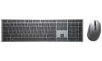 DELL KM7321W UA stříbrná / Set bezdrátové klávesnice a myši / UA layout / USB adaptér 2.4GHz / Bluetooth / 1600 DPI (580-AJQV)