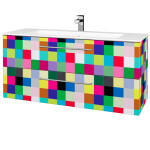 Dřevojas - Umyvadlová skříňka GIO SZZ2 120 - Individuální odstín dle RAL/NCS / Úchytka T04 / Individuální odstín dle RAL/NCS 406424E