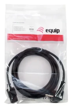 Equip CEE 7/7 90° - C13 černý / Napájecí kabel / 3 m / 250 V / 10 A (112121)