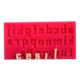 Cesil Silikonová forma Malá abeceda gotická 1,8 cm