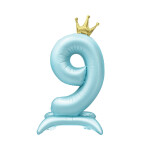 Číslo stojící 82CM modrá s korunkou 09 (vzduch) - Albi
