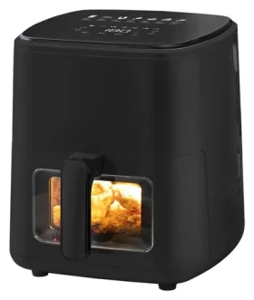Extralink Home SJ-500 5L černá / Horkovzdušná fritéza / 1500W / 80-200°C / dotykové ovládání (SJ-500)