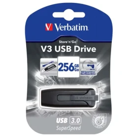 VERBATIM USB V3 256 GB černá / flash disk / USB 3.0 / R: 120 MBps / W: 25 MBps (49168)