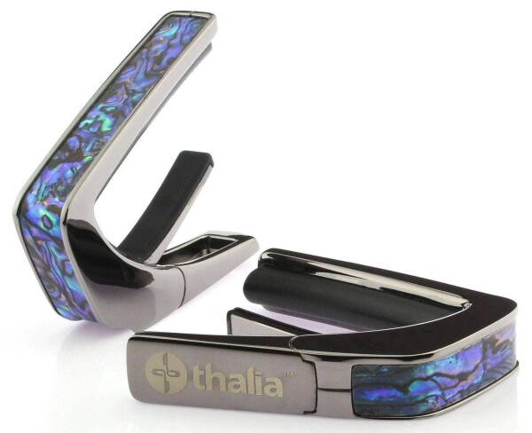 Thalia Shell Collection Blue Abalone Black Chrome