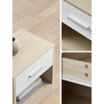 Odkládací stolek 39x28x41cm, mdf, bělený dub, ANT-E1081 BUK