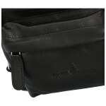 Moderní dámská kožená kabelko-ledvinka GW Jenifer, černá