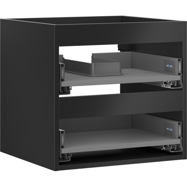 MEXEN - Box-A skříňka pro umyvadlo 50, 2 zásuvky, černá mat 91AX0-0500-470-2-71