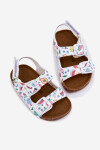 Dětské sandály na korkové podrážce s přezkami ovoce bílé Thessa 21