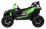 Mamido Dětské elektrické autíčko Buggy UTV Strong 24V nafukovací kola zelené