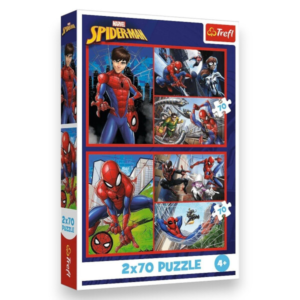 Puzzle Marvel Spiderman: Pavoučí příbehy 2x70 dílků
