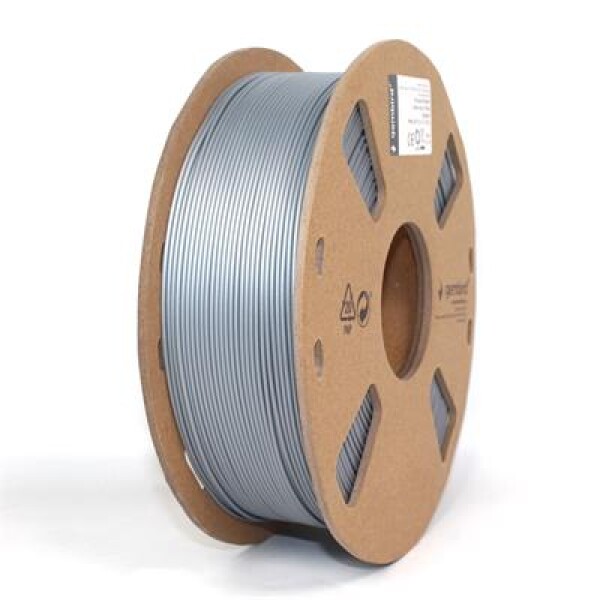 C-TECH GEMBIRD Filament GEMBIRD, PLA PLUS, 1,75mm, 1kg, stříbrná