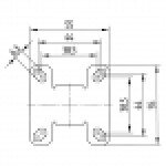 Tente Přístrojové kolečko 50 mm, pevné, kuličkové ložisko 1788