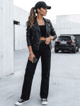 Dámská kožená bunda TY3893 černá - FashionStreet L