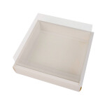 Cake star Cukrářská krabice s průhledným víkem a dělící vložkou 35x35x10cm