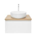 Koupelnová skříňka s krycí deskou SAT B-WAY 59x30x45 cm bílá lesk BWAY60WDOAKU2B BWAY60WDOAKU2B