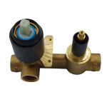 INVENA - Těleso pro podomítkové baterie černé s přepínačem, 35 mm, 2-funkce SC-B1-448-P