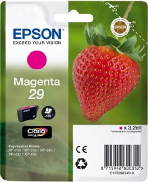 Epson T2983 originální cartridge 29 / XP-235, XP-332 / 3.2 ml / Magenta (C13T29834010)