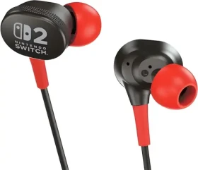 PowerA Drátová sluchátka Nintendo Switch 2 černá / Sluchátka / Kabelová (NSHS0531-01)