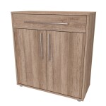 Nábytek Mikulík Komoda ELITE S - hl. 43 cm - bílý lesk, antracit, aj. ROZMĚR: (š/v/h) 90 x 86 x 43 cm