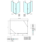 POLYSAN - ZOOM obdélníkový sprchový kout 1300x900 L/P varianta ZL1313ZL3290