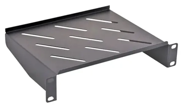 Lanberg Police do racku 10" černá / Police do racku / 10" / 1U / 254x180 mm / nosnost 20 kg (AK-1012-B)