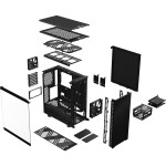 Fractal Design Define 7 Compact Black TG černá / skříň / bez zdroje / 2x USB 2.0 2x 3.0 1x USB-C / průhledná bočnice (FD-C-DEF7C-03)