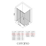 CERANO - Sprchový kout Orlano L/P - 5 mm - černá matná, transparentní sklo - 90x80x195 - posuvný CER-DY505B-9101