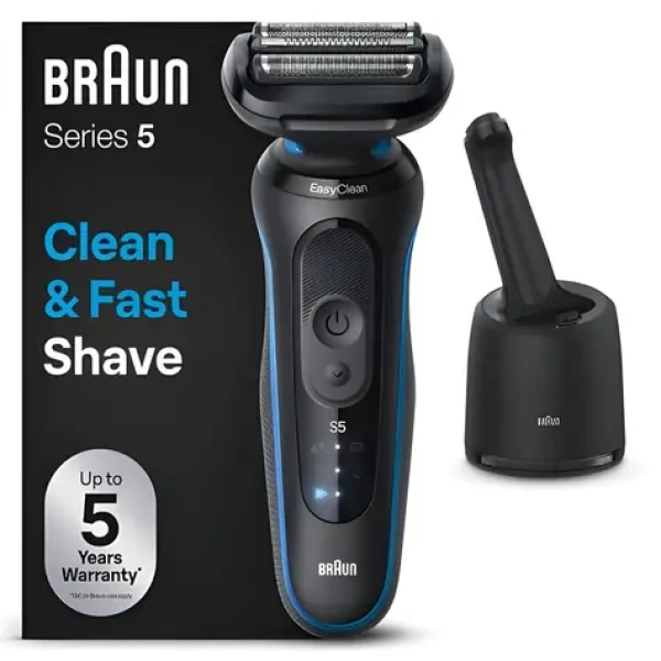 Braun Series 5 52-B7000cc černá / Planžetový holicí strojek / 50 min provoz / Wet Dry / voděodolný / čisticí stanice (4987176183422)