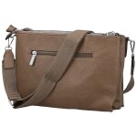 Trendy dámská koženková crossbody kabelka Kalle, tmavě béžová