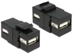 DeLock Adaptér USB 2.0 A (F) - USB 2.0 A (F) černá (86367)
