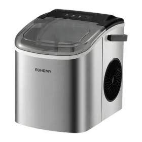 Euhomy IM001 stříbrná / Výrobník kostek ledu / 1,2 l / 12 kg za 24 h / samočisticí funkce (IM001-BSI)