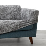 Bielastické potahy MARMO šedé relaxační křeslo (š. 70 - 90 cm)