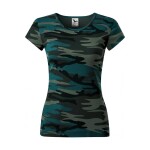 MALFINI Triko dámské PURE krátký rukáv CAMO 150g/m2 100% Ba