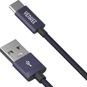 YENKEE YCU 301 kabel USB 2.0 na USB-C fialová / M-M / délka 1m / 480 Mbs / 3A (8590669248087)
