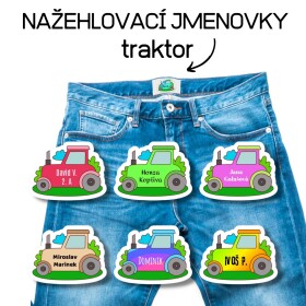 Jmenovky na oblečení TRAKTOR 35x26mm (12ks)